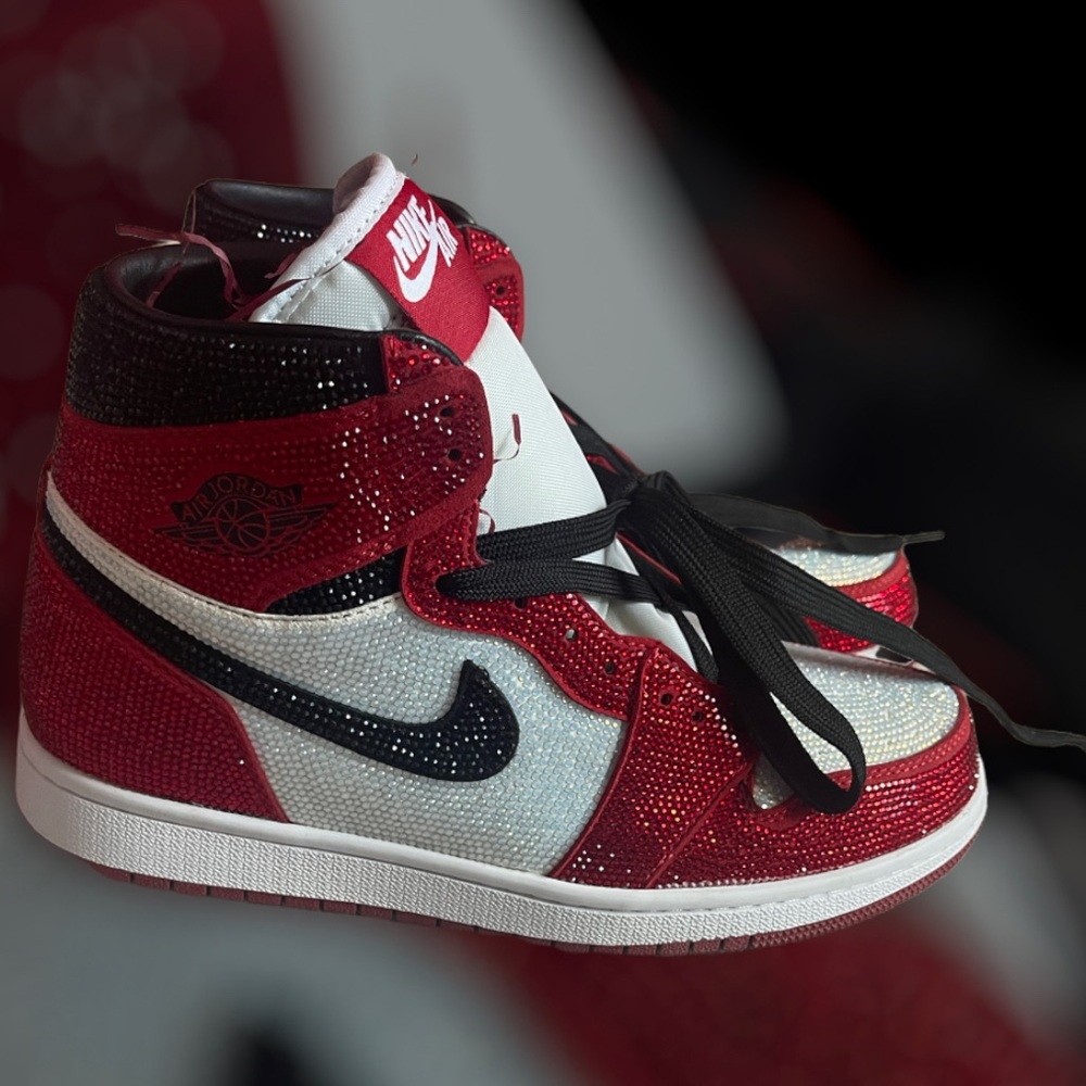 Hand placed Swarovski Crystal Air Jordan 1
